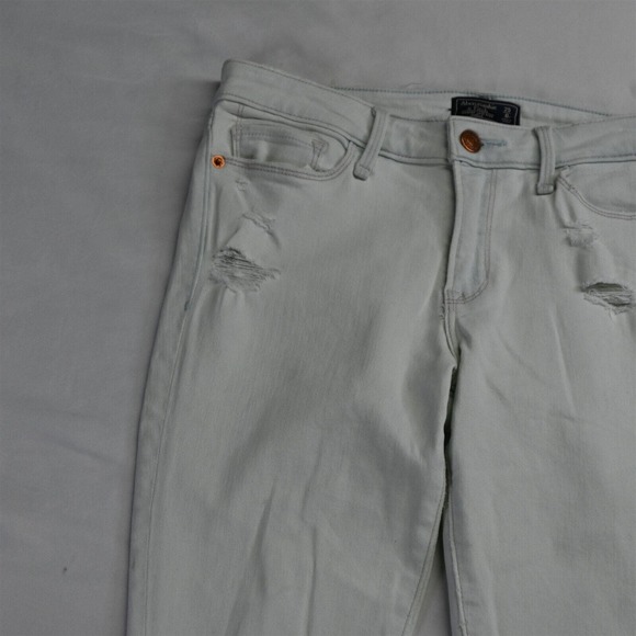 Abercrombie &‎ Fitch 0 / 25 Harper Super Skinny Light Destroyed Womens Jeans - Picture 2 of 7